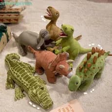 Boneca Triceratops Verde ANHENGXIN , Travesseiro De Pelúcia De Dinossauros De Algodão PP Velociraptor , Confortável