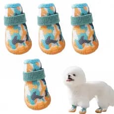 Sapatos Para Cães 4PCS/Set De Estimação Botas Protetoras De Patas O Verão Pavimento Quente Confortáveis E Respiráveis An