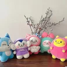 20cm Kpop Idol ITZY WDZY Boneca De Pelúcia CHUNG TUK LYA CABBIT HATT Brinquedos Fofinhos