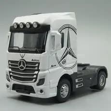 1 : 50 Modelo De Caminhão Metálico Diecast Toys Mercedes Benz Tractor Pull Back Com Som E Presentes Leves Para Crianças