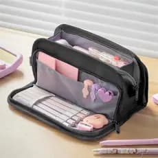 Saco De Lápis De Grande Capacidade Caixa De Caneta Estética 5 Camadas Caso Para Material Escolar Estudantes De Volta Às