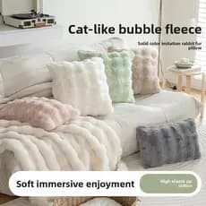Pronto Estoque Almofada Macia De Pele De Coelho De Pelúcia Sofá Cama Decoração De Casa Presente