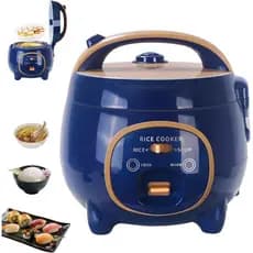 Mini panela elétrica de arroz de 1,8L com cesto para cozimento a vapor, panela multifuncional de 300W, panela interna an