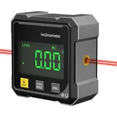 Medidor de ângulo digital a laser, inclinômetro, transferidor, 4×90 ° Alta precisão, grande display LED, base magnética,