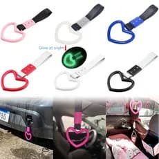 JDM Cinto Estático De Carro Em Forma De Coração Anéis De Advertência Decorativos Anel Do Pára-Choque Traseiro Interior P