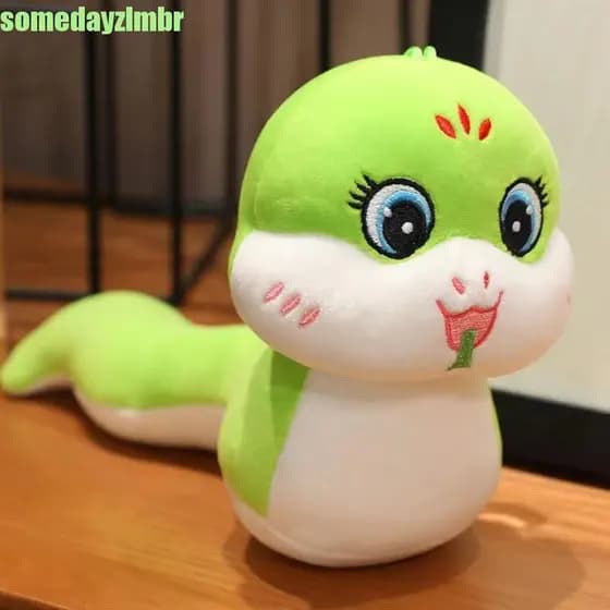 SOMEDAYZL0M Brinquedo De Pelúcia De Ano De Cobra , Mascote De Cauda Longa De Olhos Grandes , Algodão PP