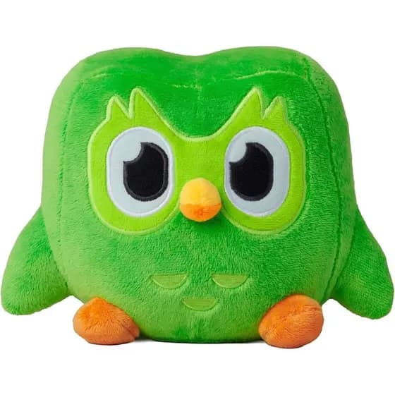 Duolingo Duo Plush-Oficialmente Licenciado-Lembrete Para Fazer Sua Lição Diária , Pelúcia Premium , Verde Pena , 8.5 "