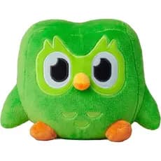 Duolingo Duo Plush-Oficialmente Licenciado-Lembrete Para Fazer Sua Lição Diária , Pelúcia Premium , Verde Pena , 8.5 "