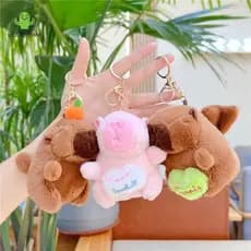 HENGHOME Bonito Dos Desenhos Animados Asas De Pelúcia Capivara Chaveiro Kawaii Saco Pingente Pendurado Ornamentos Acessó