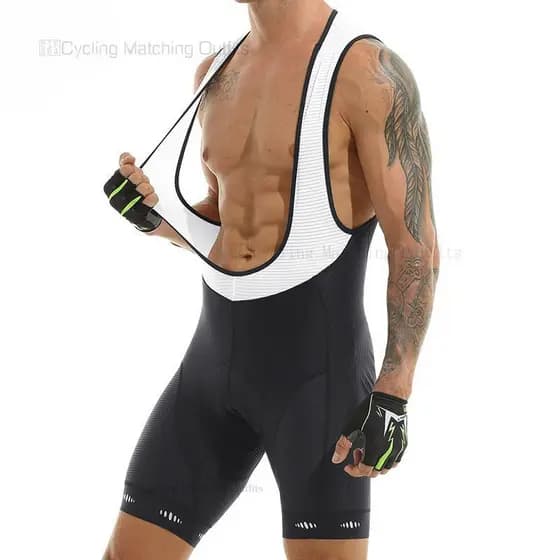 Calças de Ciclismo com Suspensório, Calças Esportivas, Secagem Rápida, Respirável, Masculino, Verão QLEN