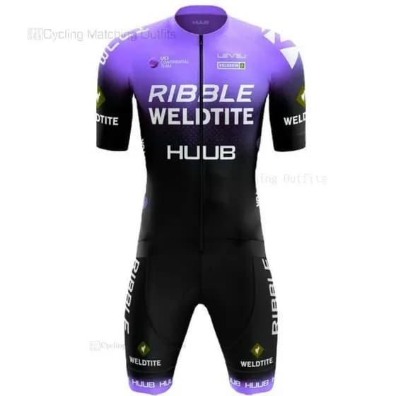 Camisa de Ciclismo de Uma Peça para Triatlo de Verão, Masculina e Feminina, Tecido Lycra Respirável e Elástico HDO0