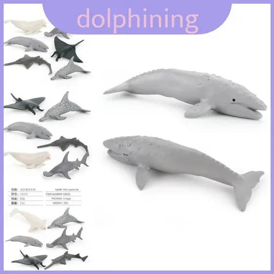 Modelos Detalhados De Criatura Oceânica Em Pvc , Golfinho , Diabo , Ray , Beluga , Baleia , Tubarão , Brinquedo Colecion