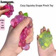 AOMSOM Uvas De Frutas Mole , Material Elástico Squeeze Design Brinquedo Fidget , Ferramenta Lento Subindo Criativo Forma