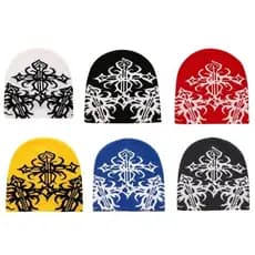 Gorro de malha de algodão solto e quente para o inverno, acessório Y2k unissex para esquiar e andar de bicicleta ao ar l