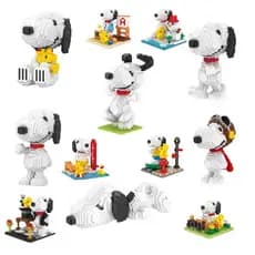 Snoopy Partículas Compatível Lego Montado Blocos de Construção/Meninos Meninas Brinquedos Educativos Enfeites Presentes