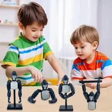 3d Printed Model Geometric Figure Orangutan Desk Toy with Movable Joints Unique Gorilla Ornament for Gamers and Collecto