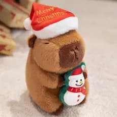Natal Capivara Forma Brinquedo De Pelúcia Bonito Macio Boneca Festival Temático Decoração Presente Do Feriado Para Crian