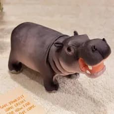 Super Macio Toque Realista Hipopótamo Rinoceronte Brinquedo De Pelúcia Simulação Zoológico Animal Boneca Lembrança Do Cr