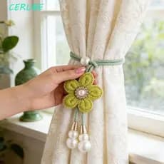 CERUBE 2 Pcs Encadernação De Cortina De Flores , Gravata Gaze Criativa Leve , Corda Ajustável Decorativa