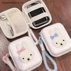 Bolsa de Armazenamento para Câmera 1 Peça Coelho Kawaii Maquiagem Estilo Ins Fofo à Prova de Choque e Resistente a Queda