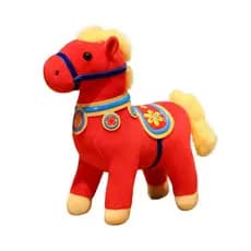 Super Macio Toque Ano Do Cavalo Mascote Boneca De Pelúcia Zodíaco Chinês Brinquedo Fortuna Auspicioso Novo Atividade Pre