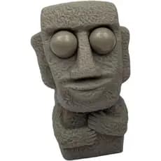 Brinquedo Fofo De 7 Cm Moai Pop Eye Squeeze-Engraçado Stone Man Fidget Para Alívio Do Estresse , Novidade De Mesa Ansied