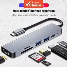 Hub USB 6 em 1 Tipo C para USB3.0 compatível com HDTV Dock para MacBook Pro Switch USB C 3.0 Splitter