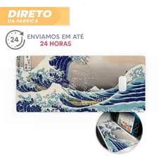 Mousepad Gamer Onda Chinesa 80x30 Personalizado Desk Pad