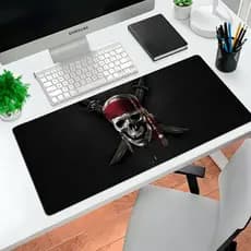 Mousepad Filme Piratas Caribe 80x30 Gamer Base Emborrachada Premium
