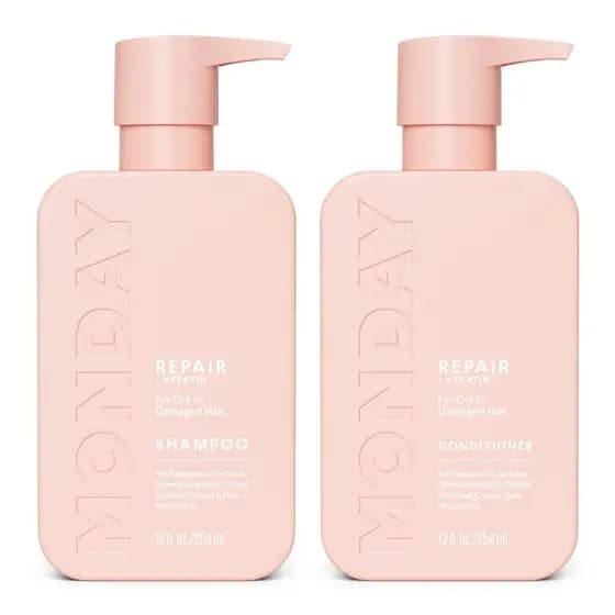 MONDAY HAIRCARE Conjunto de Shampoo e Condicionador Reparador (2 unidades) 12 oz Para Cabelos Secos e Danificados Feito