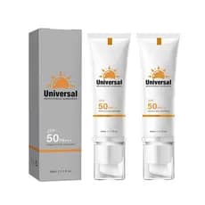 Protetor Solar Facial com Cor FPS 50, Protetor Solar Universal Hidratante FPS50 PA+++, Tamanho Viagem, Solução Refrescan
