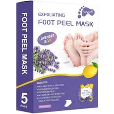 Máscara Esfoliante para os Pés (Pacote com 5) Esfoliante para Remover Calosidades, Esfoliante Natural para Pele Seca e M