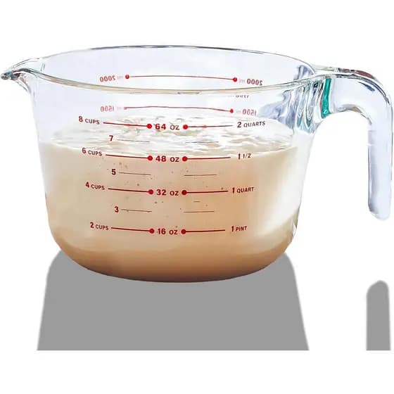 Copo Medidor de Vidro Grande de 8 Copos - Tigela de Mistura para Cozinha, Copos Medidores de Líquidos, Conjunto de Utens