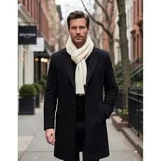 Elegante Cachecol de Lã Masculino, Tricô Quente para o Inverno DALI