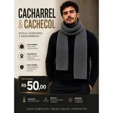 Cachecol de tricô e cacharrel UJAI