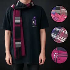 Cachecol de Inverno Pashmina 185x65cm Tecido Fino Geométrico Unissex - Center JKGP