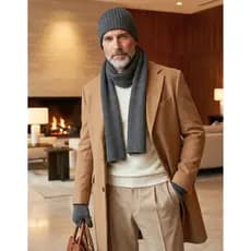 Conjunto de Inverno Masculino – Gorro + Cachecol + Luvas DM8F