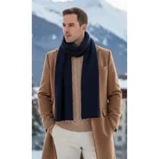 Cachecol de Lã Masculino, Bonito, Quente e de Excelente Qualidade RZ6W