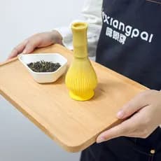 Batedor de chá de plástico ABS da marca Brown Elephant, escova de matcha com 100 cerdas para latte, confeitaria, culinár