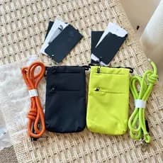 Bolsa dobrável para celular de grande capacidade, bolsa pequena transversal moderna de estilo japonês, porta-moedas de m