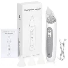 Aspirador nasal elétrico para bebês, limpador de muco nasal e catarros, dispositivo de sucção nasal musical anti-refluxo