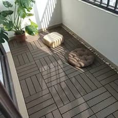 Piso de madeira composta para varandas externas, renovação de terraços e pátios, auto-instalação, piso plástico anticorr
