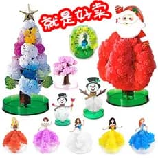 Árvore de Natal Mágica de Papel que Cresce, Brinquedo Educativo 3D de Papel para Crianças, Árvore de Natal de Cristal DI