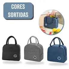 Bolsa Térmica Lancheira para Marmita com Bolso Lateral 4L