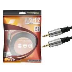 CABO P2 FITZ - P2 + P2 ESTEREO PLUG METAL - 5M 018-0725