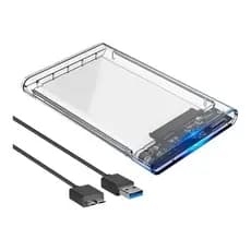 Case USB 3.0 para HD SATA 2.5" Externo Transparente Infokit Gaveta para HD Ecase-300