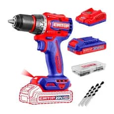 Furadeira Parafusadeira De Impacto Sem Fio 20v 2000Rpm Emtop