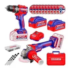 Kit Furadeira Parafusadeira Impacto Esmerilhadeira Emtop