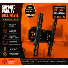 Suporte Para Tv Lcd Led Oled Qled 32 A 55 Pol Fixo Samsung LG Universal 15 20 25 32 40 42 43 47 polegadas