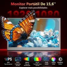 Monitor Portátil Para Laptop 15.6 '' Monitor Portátil Para ipad/pc/mac/telefone/switch/ps4